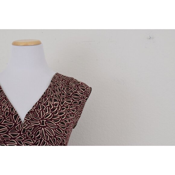 Vintage 90s Pullover Wrap Abstract Blouse | size Medium - Picture 5 of 10